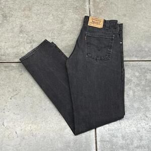 vintage levis 505 orange tab faded black made in usa straight leg jeans 32 x 32